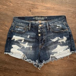 American eagle ripped/cut off jean shorts